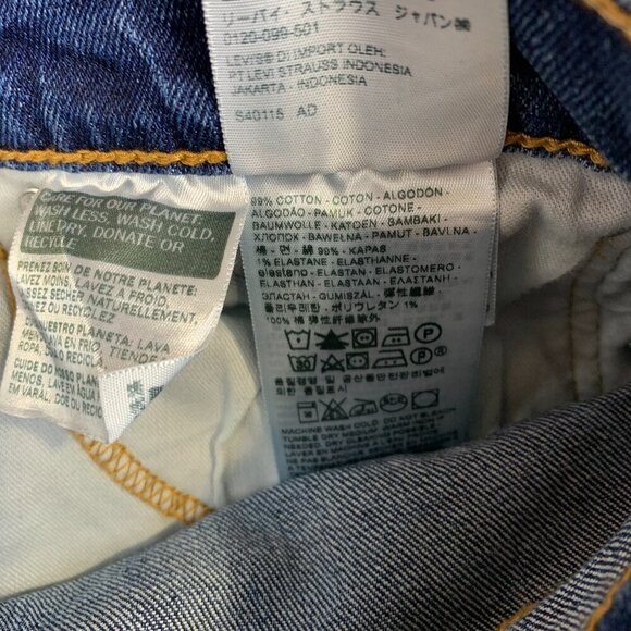 Levis Mens Pants 30 Blue Jeans 505 Regular Fit Medium Wash Strauss Denim 30x28 - Picture 6 of 10